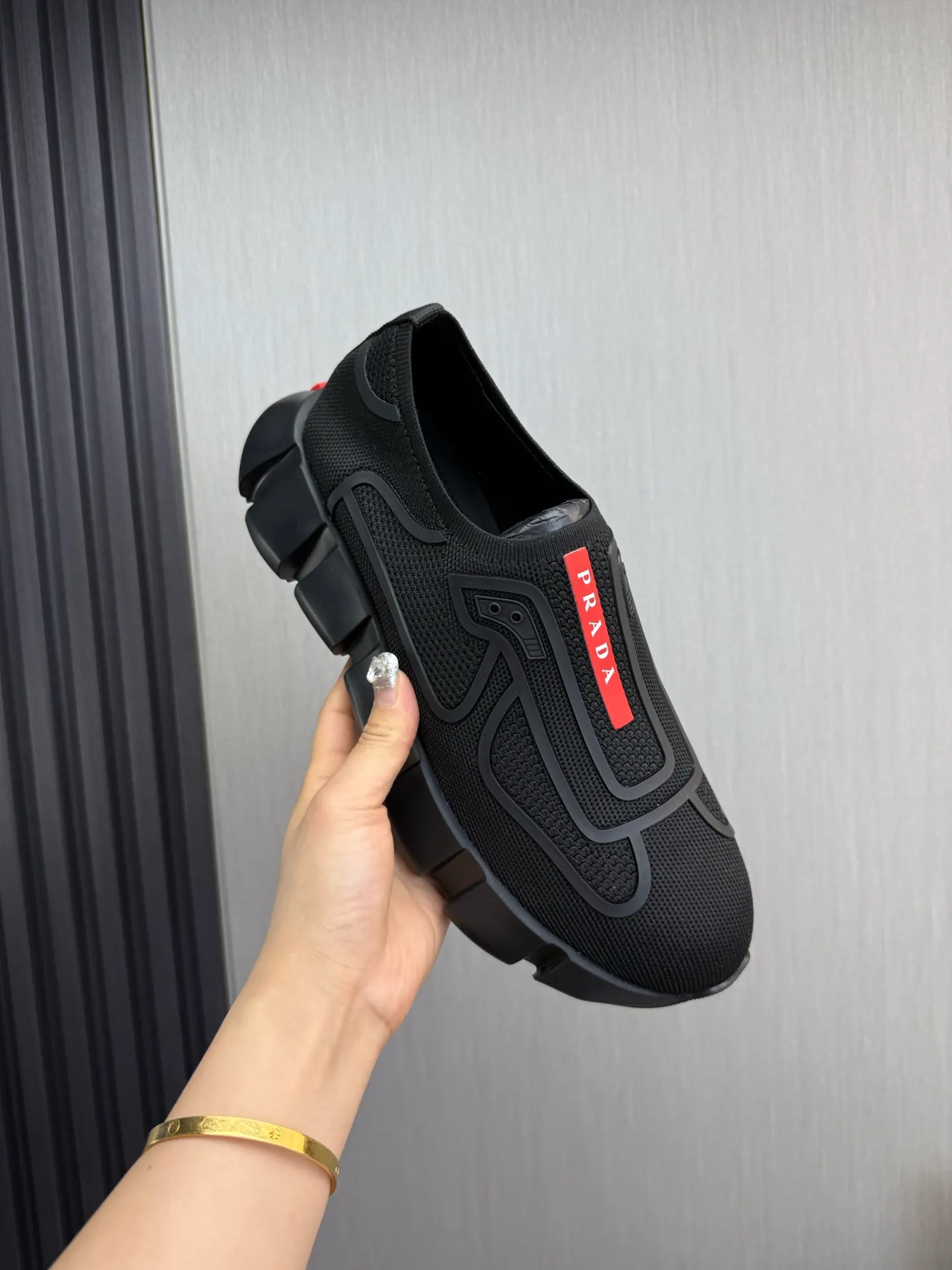 Men's shoes 💰580💰 [PRADA] Popular men's shoes shipped 👏Official website synchronized ⬆️Original fly-woven fabric + cowhide lining, 1⃣️:1⃣️reproduction, original sole, 38-45 (45. Customized, non-refundable)